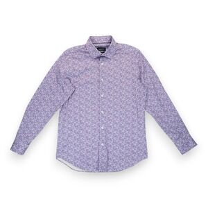 Bugatchi OoohCotton Tech Men's Shaped Fit 8 Way Stretch Floral Medium  MSRP $199